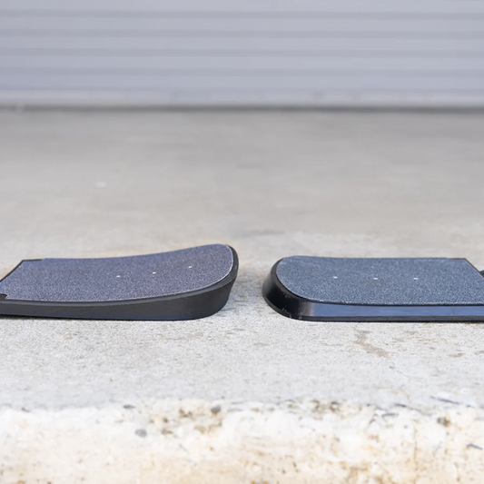 Onewheel Pint Flared Footpad to Stock Footpad Comparison